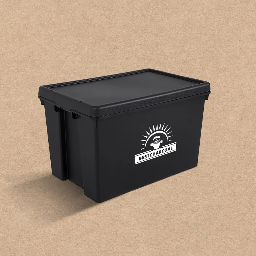 BestCharcoal Bewaarbox 62 liter voor droge opslag van houtskool